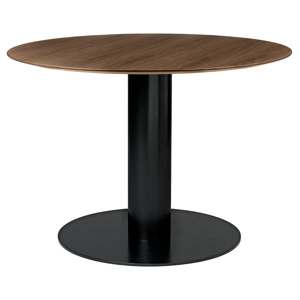 2.0 Round Dining Table - Walnut, Black