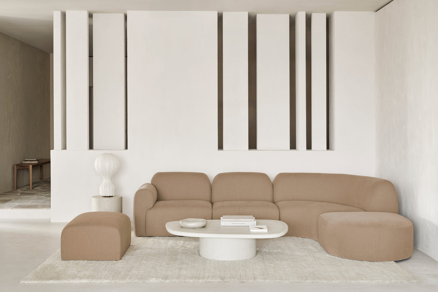 Bulky Modular Sofa Set No 2 - Light Sepia