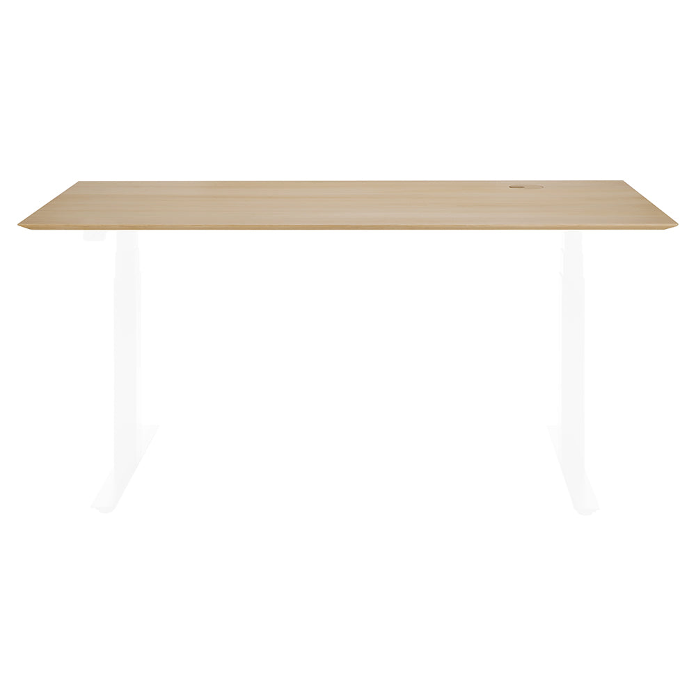 Bok Adjustable Desk Table Top - Oak, With Cable Management