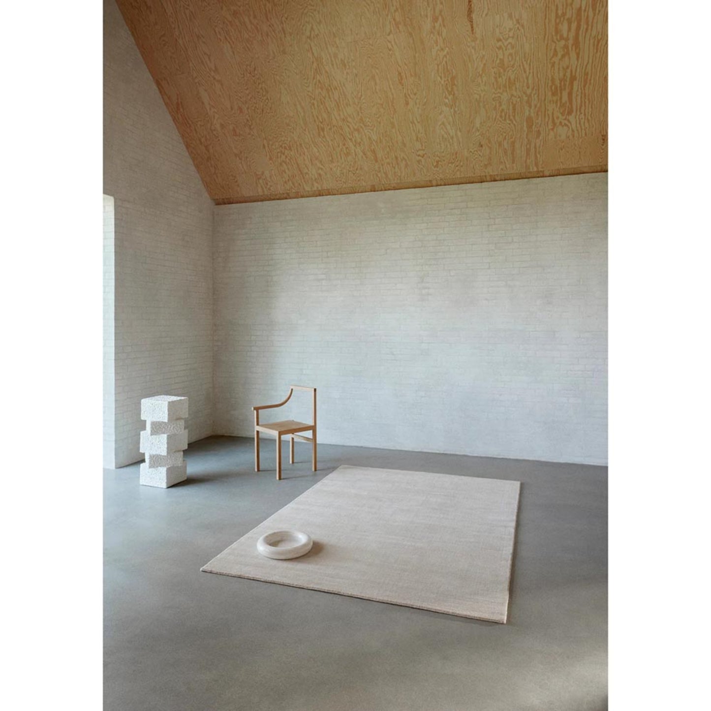 Halo Cloud Rectangular Rug - Beige