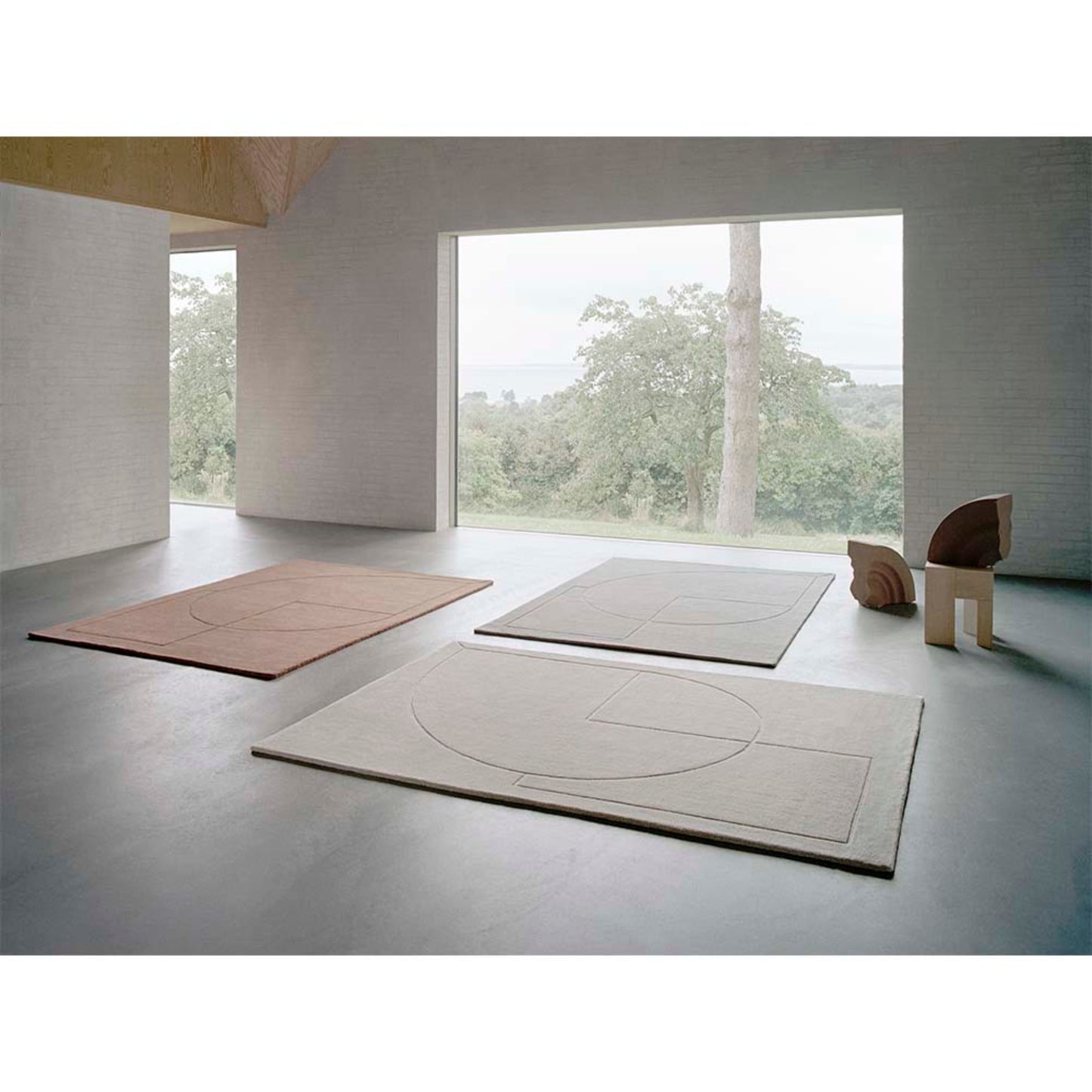 Lineal Poem Rug - Amber