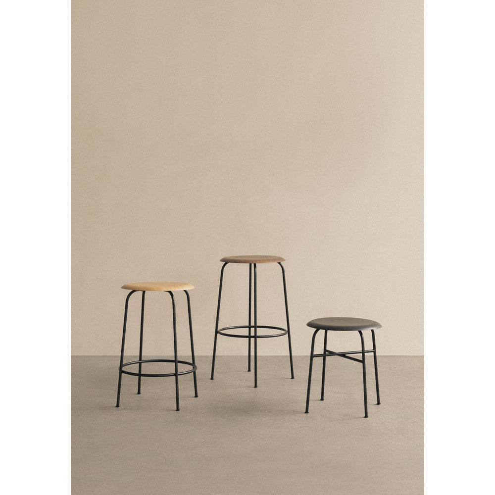 Afteroom Unupholstered Stool - Black Ash