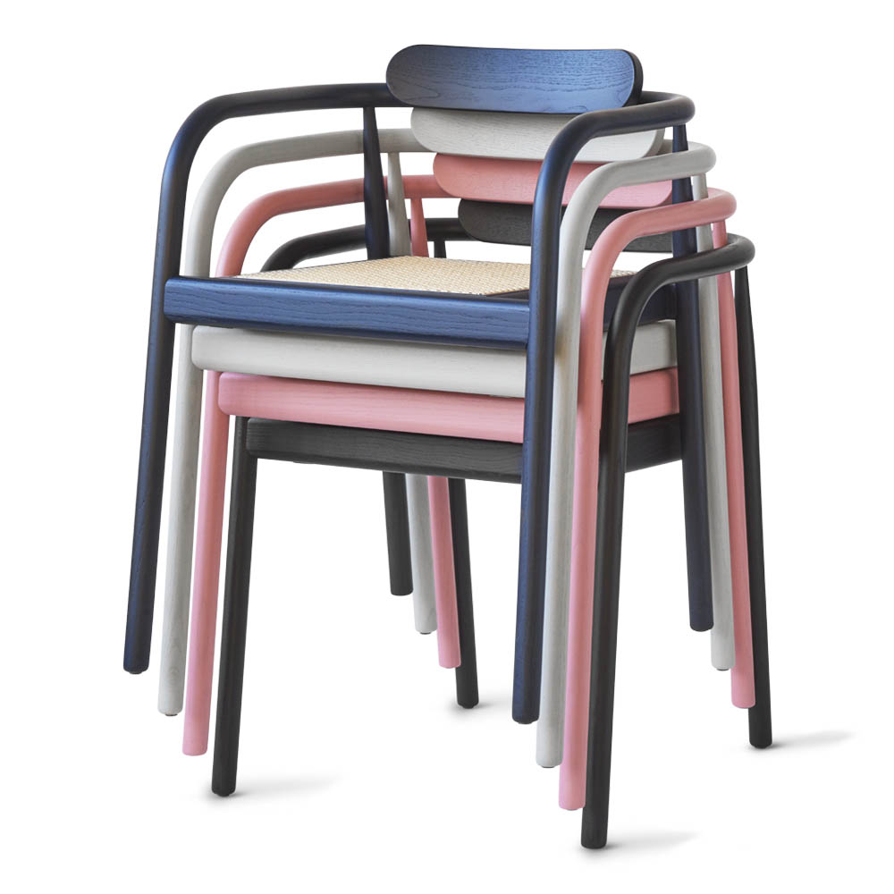 Ahm Chair - Ash Gray, Cane Seat