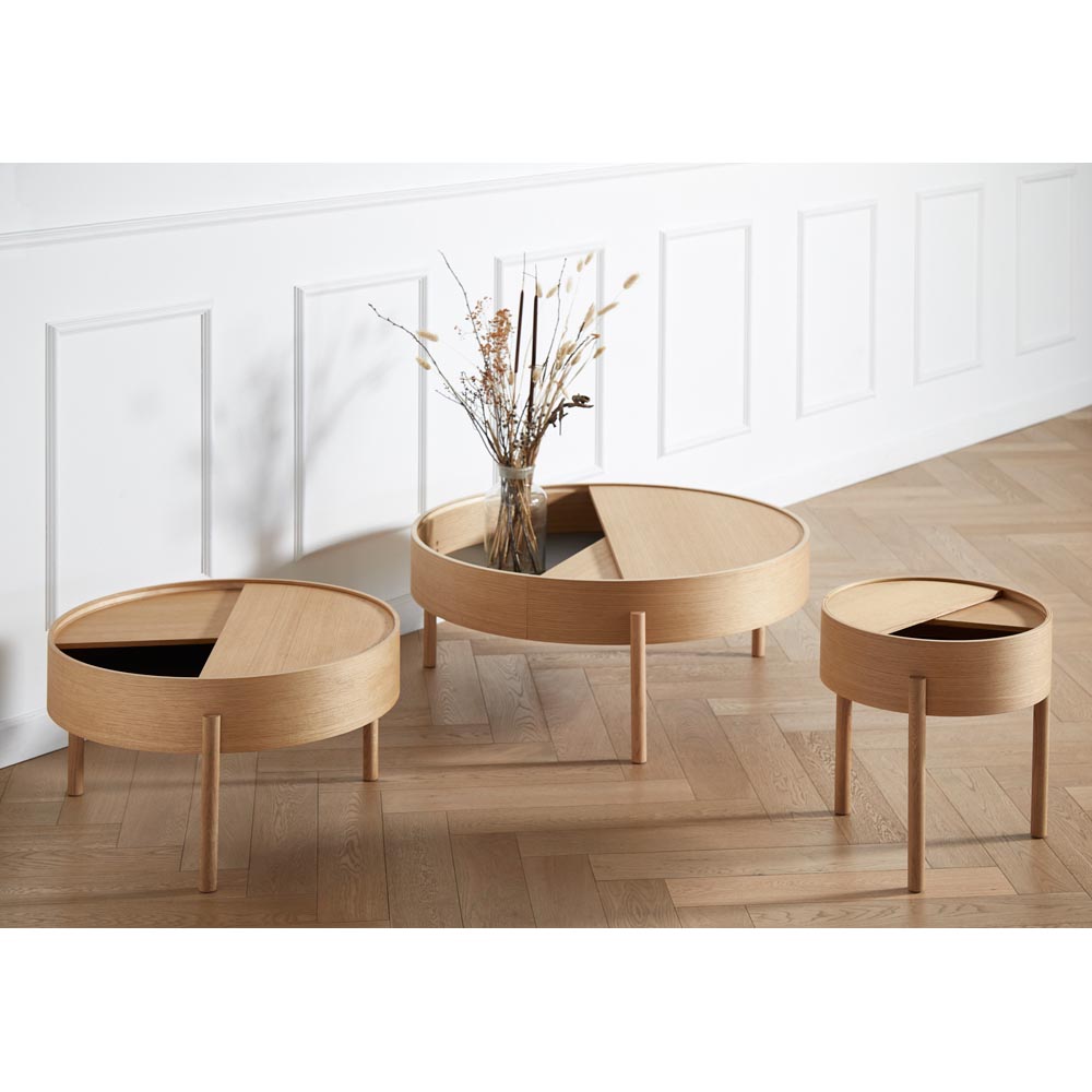 Arc Side Table - White Pigmented Ash