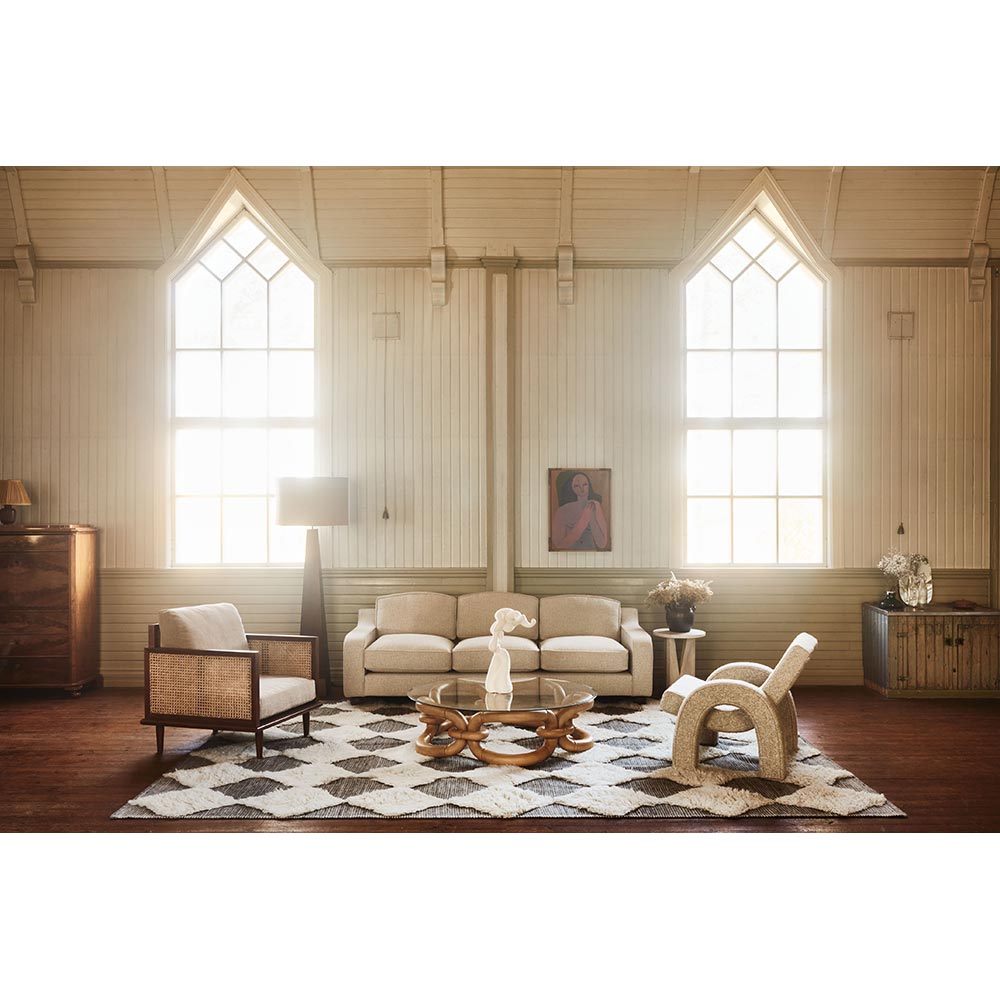 Arco Large Lounge Chair - Natural Boucle