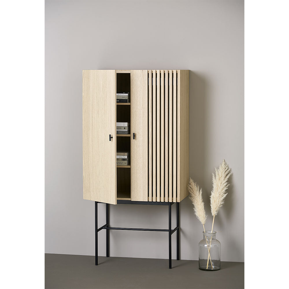 Array Highboard - White Pigmented Oak