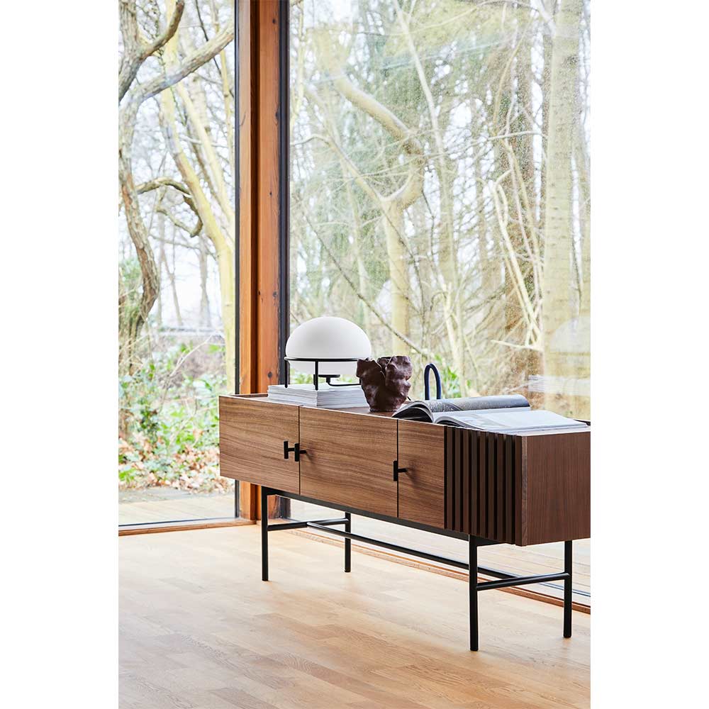 Array Low Sideboard With Leg Frame - Walnut