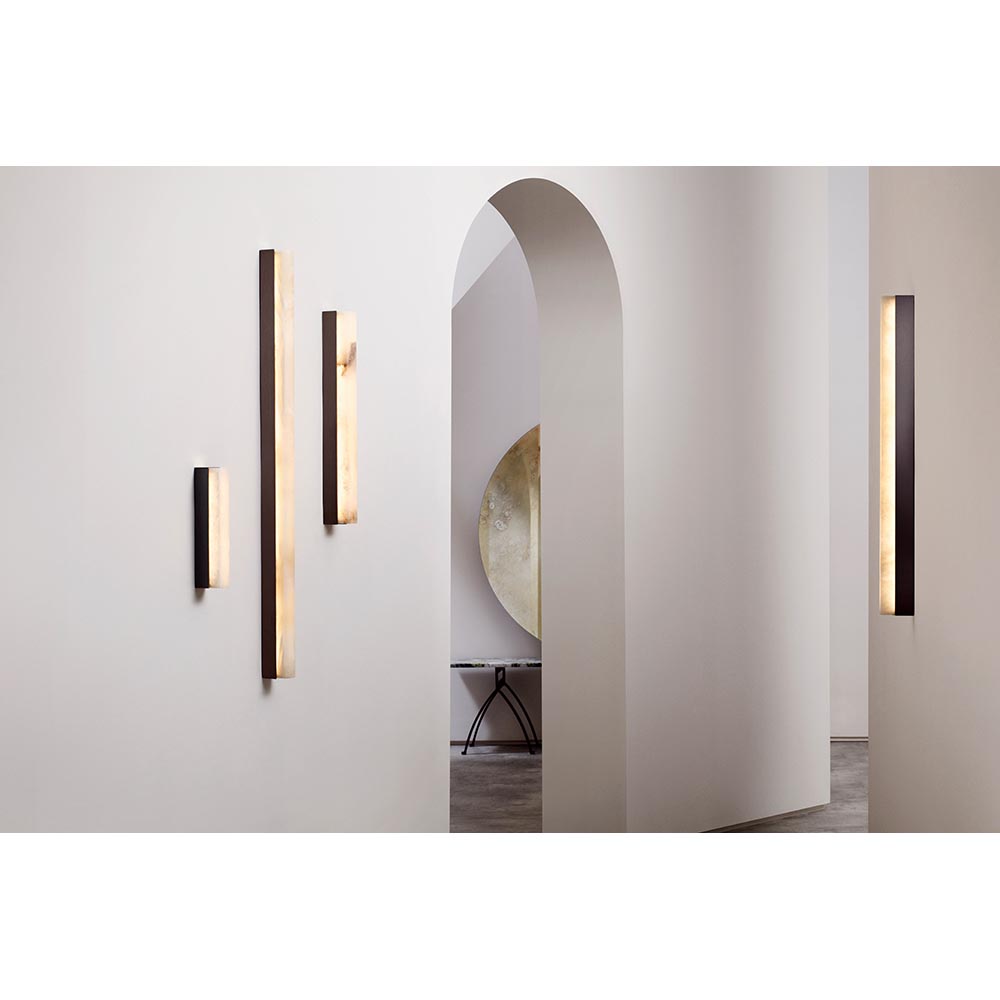 Artes Wall Sconce - Bronze, Satin Brass, Honed Alabaster