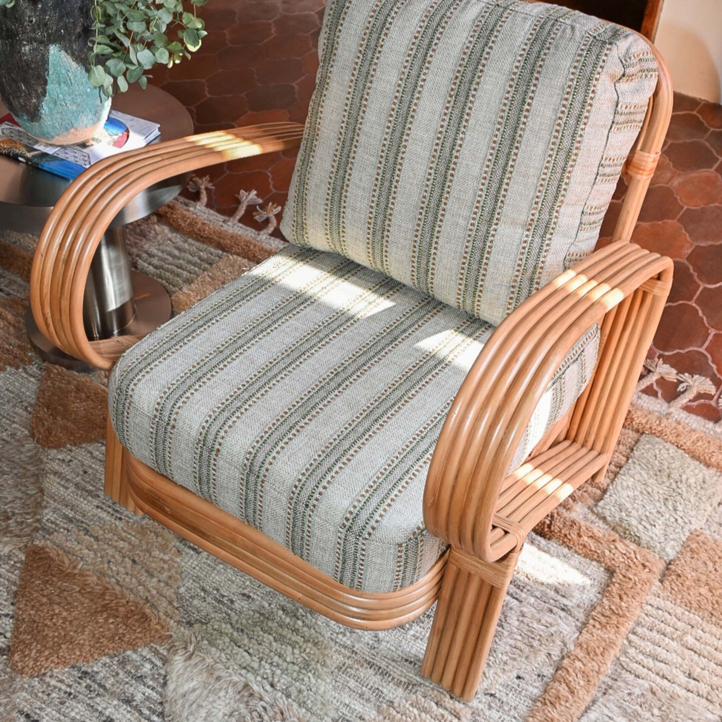 Bamboo Lounge Chair - Green
