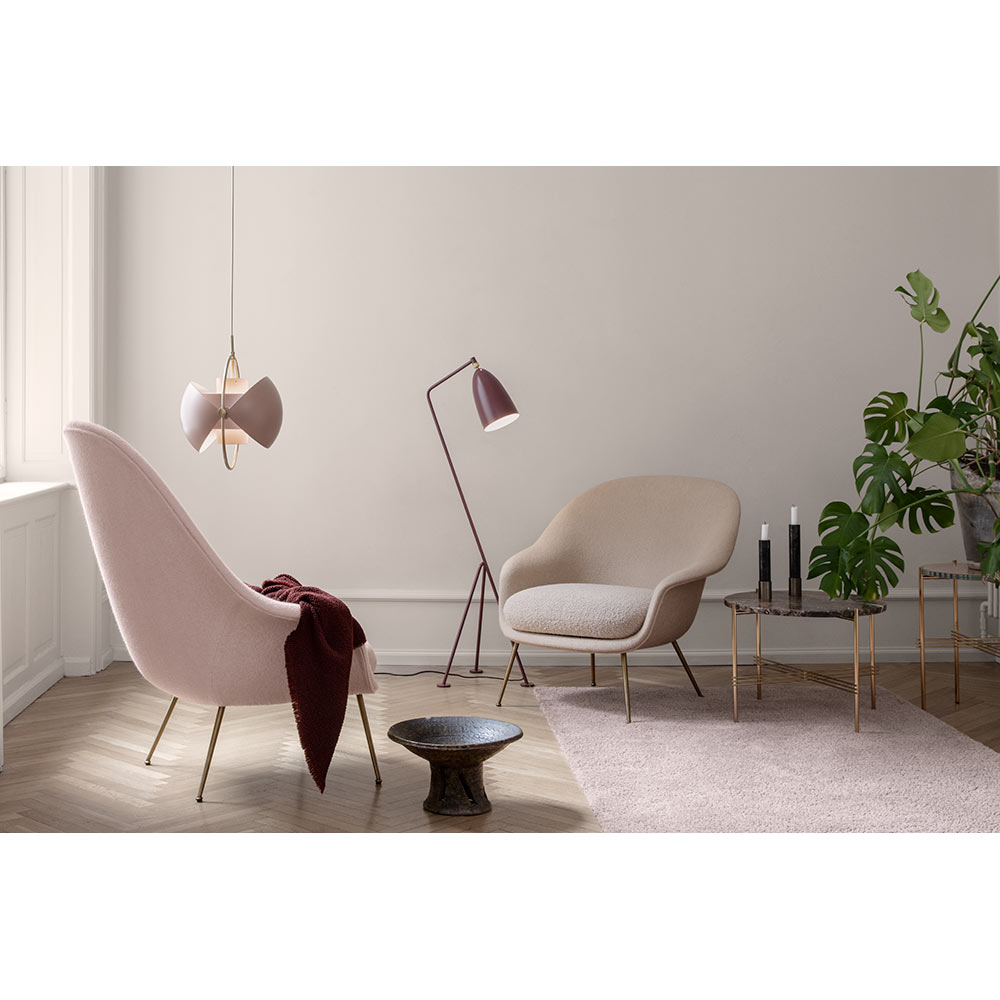 Bat Low Back Lounge Chair - Conic Base