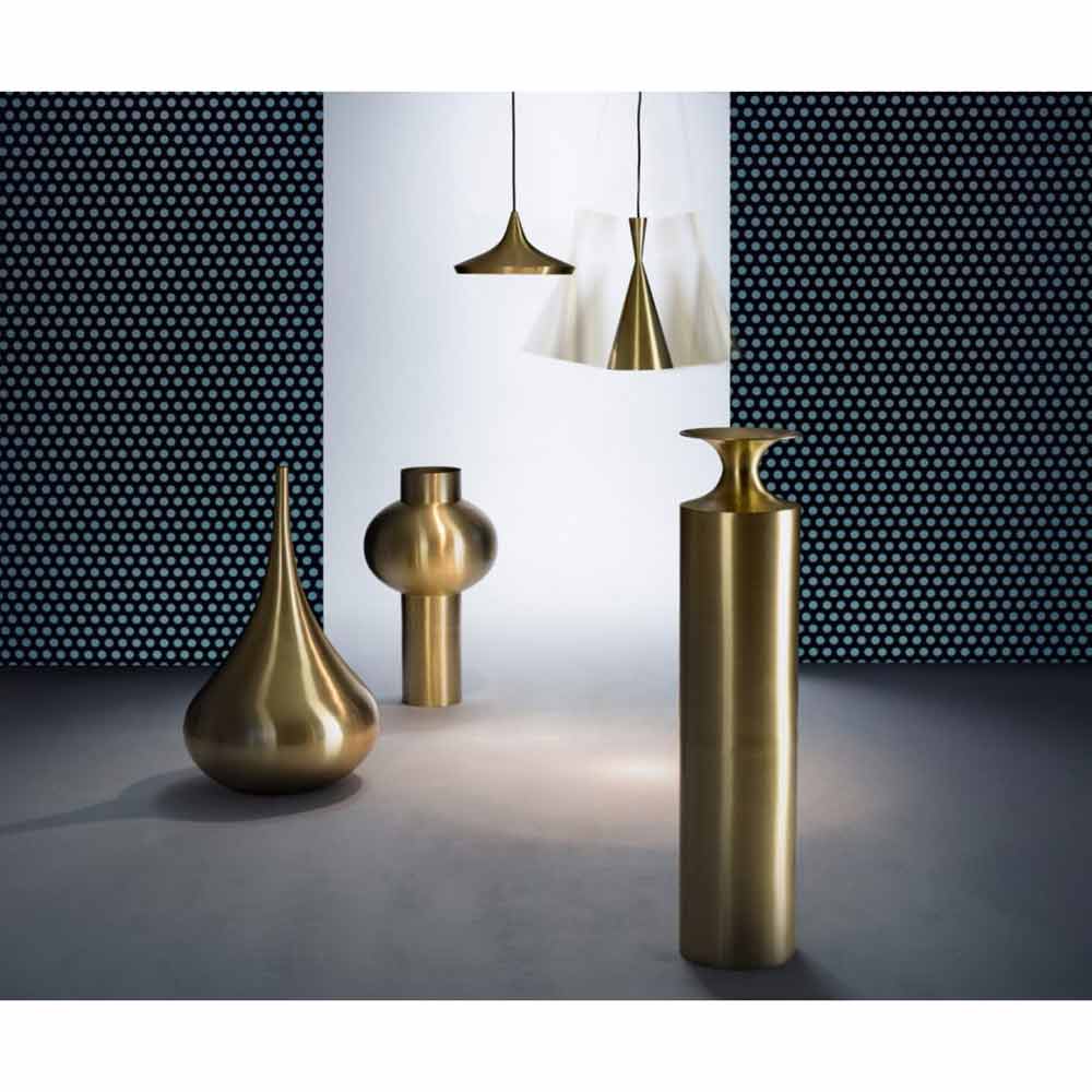 Beat Wide Pendant - Brass