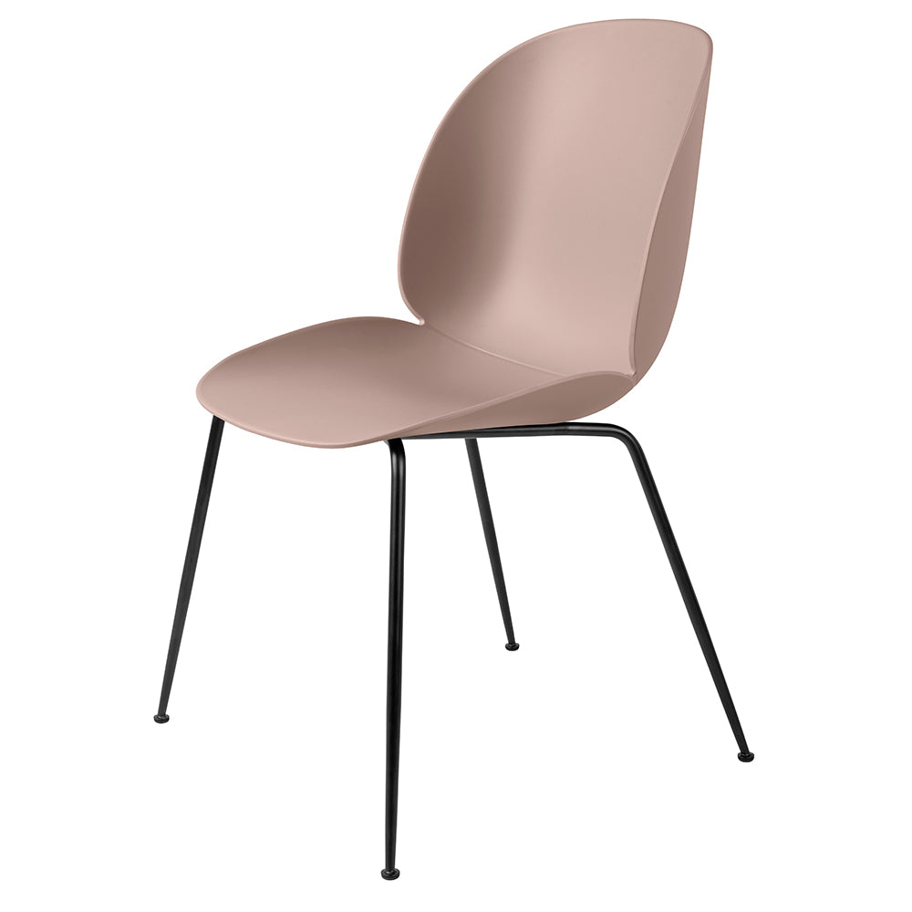 Beetle Unupholstered Dining Chair - Sweet Pink, Black Matte Base
