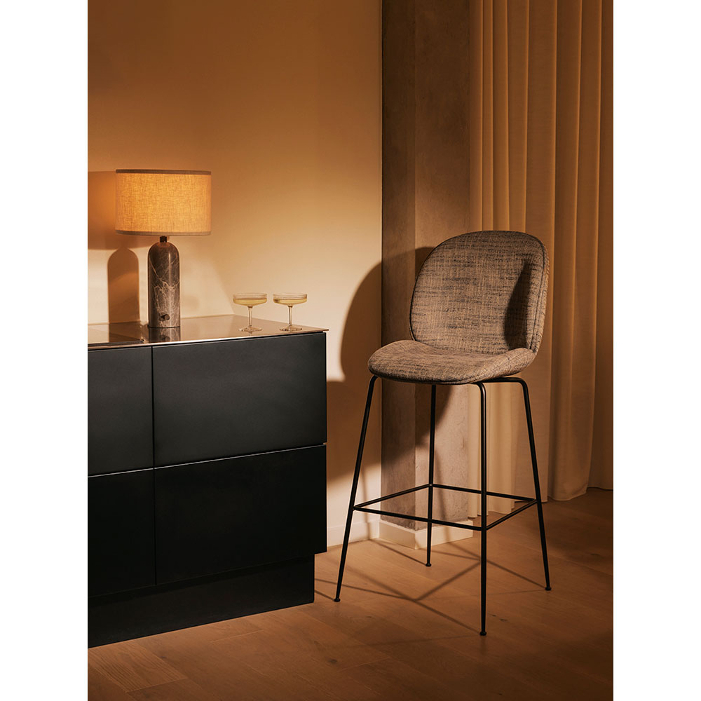 Beetle Fully Upholstered Bar Counter Chair - Conic Base