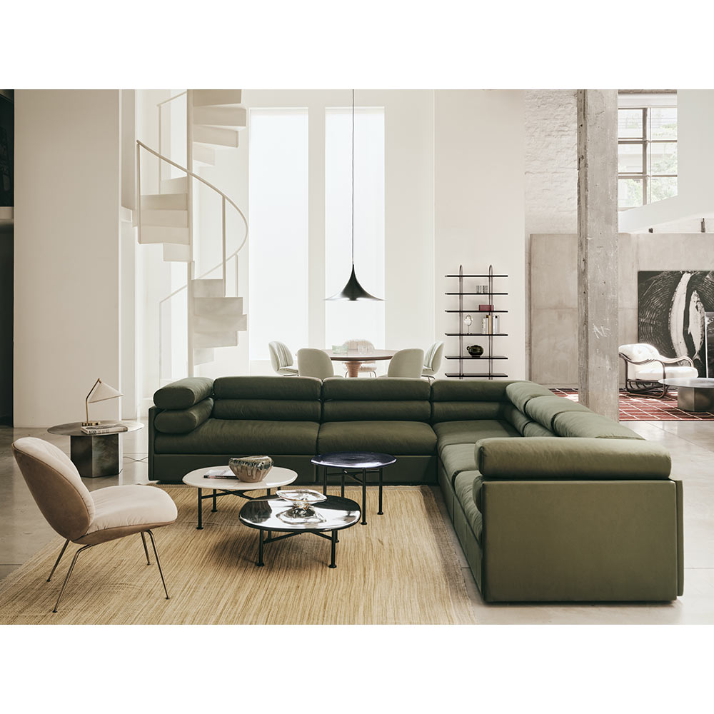 Beetle Soft Fully Upholstered Lounge Chair - Conic Base