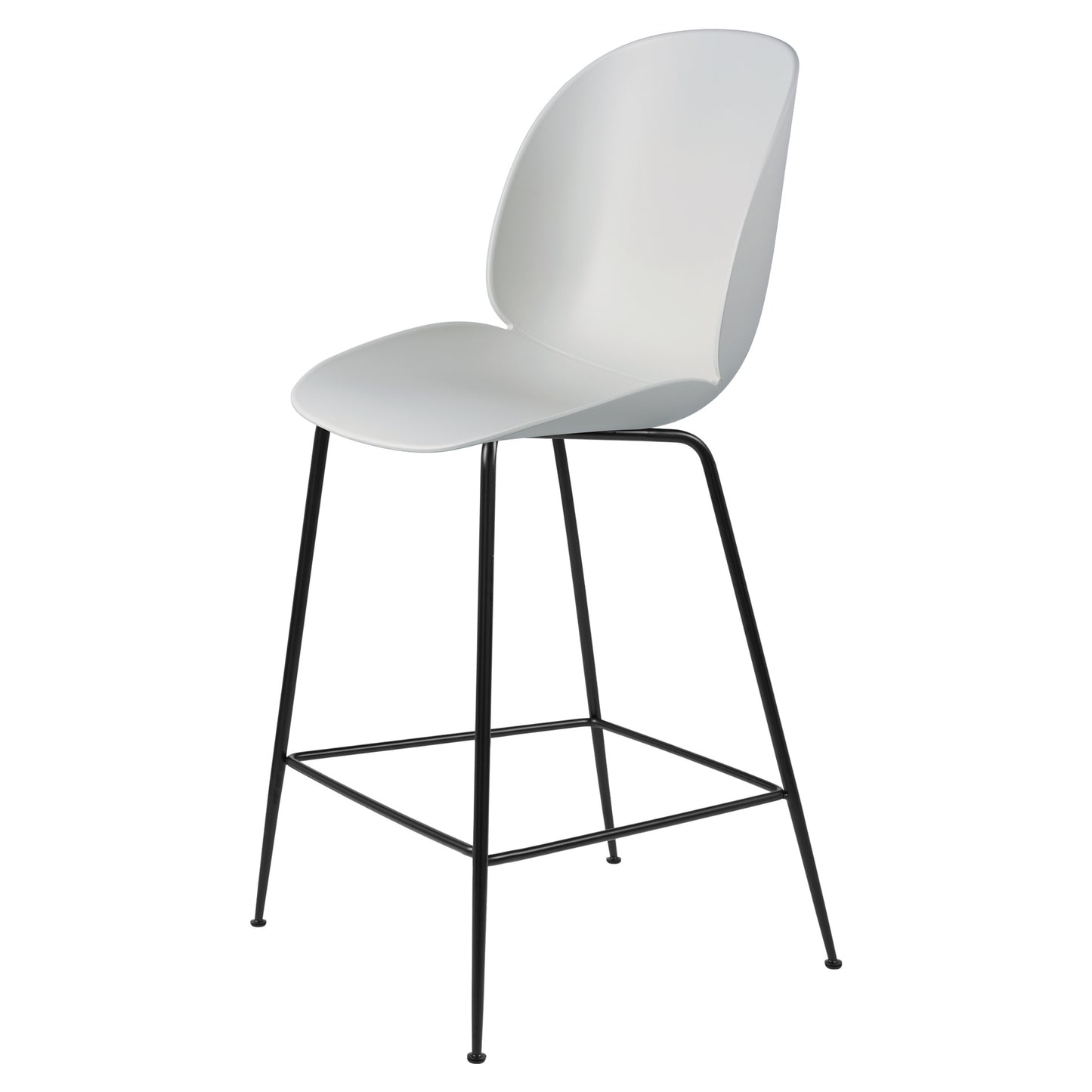 Beetle Unupholstered Counter Chair - Lunar Gray, Black Matte Base