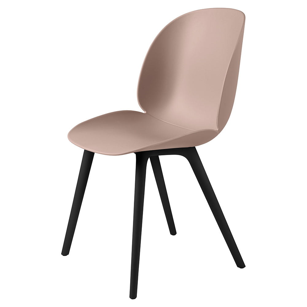 Beetle Unupholstered Dining Chair - Sweet Pink Shell, Black Plastic Base