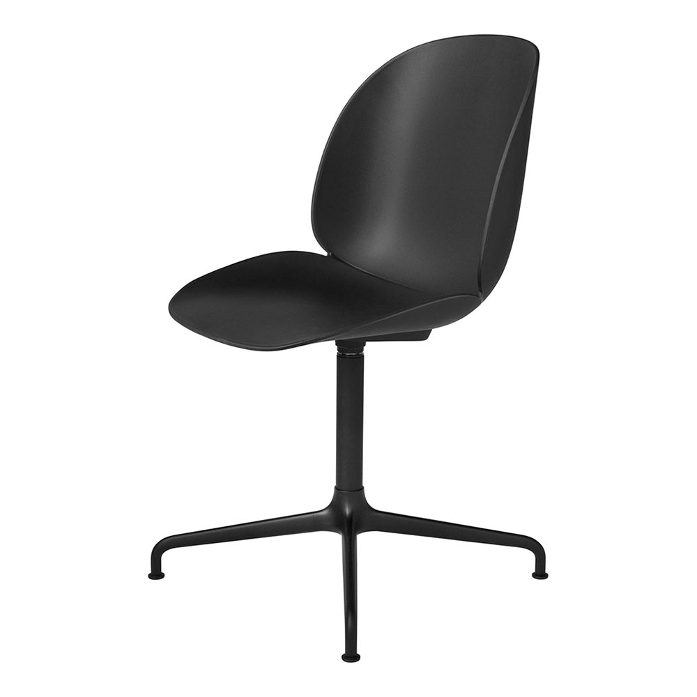 Beetle Unupholstered Meeting Chair - Black Shell, 4-Star Base