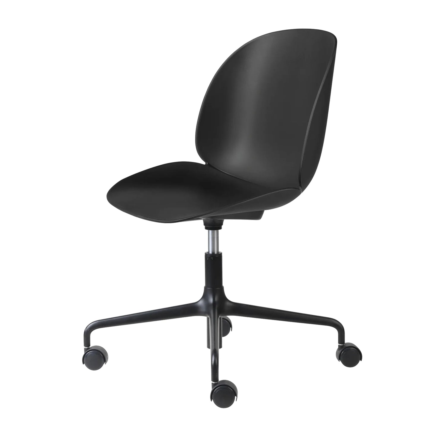 Beetle Unupholstered Meeting Chair - Height Adjustable with Castors
