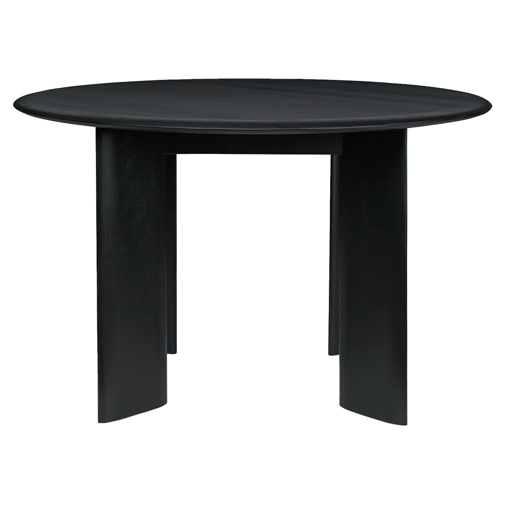 Bevel Round Table - 46.1"W - Black Oiled Beech