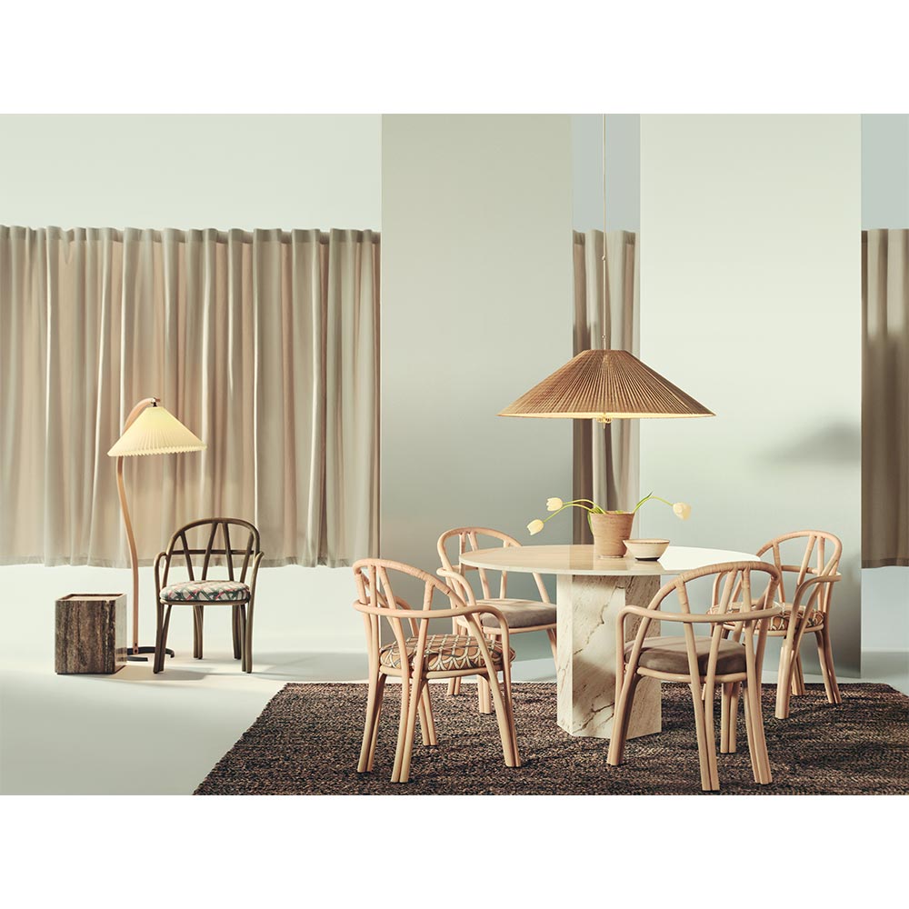 Bistra Dining Armchair - Natural Lacquered Rattan