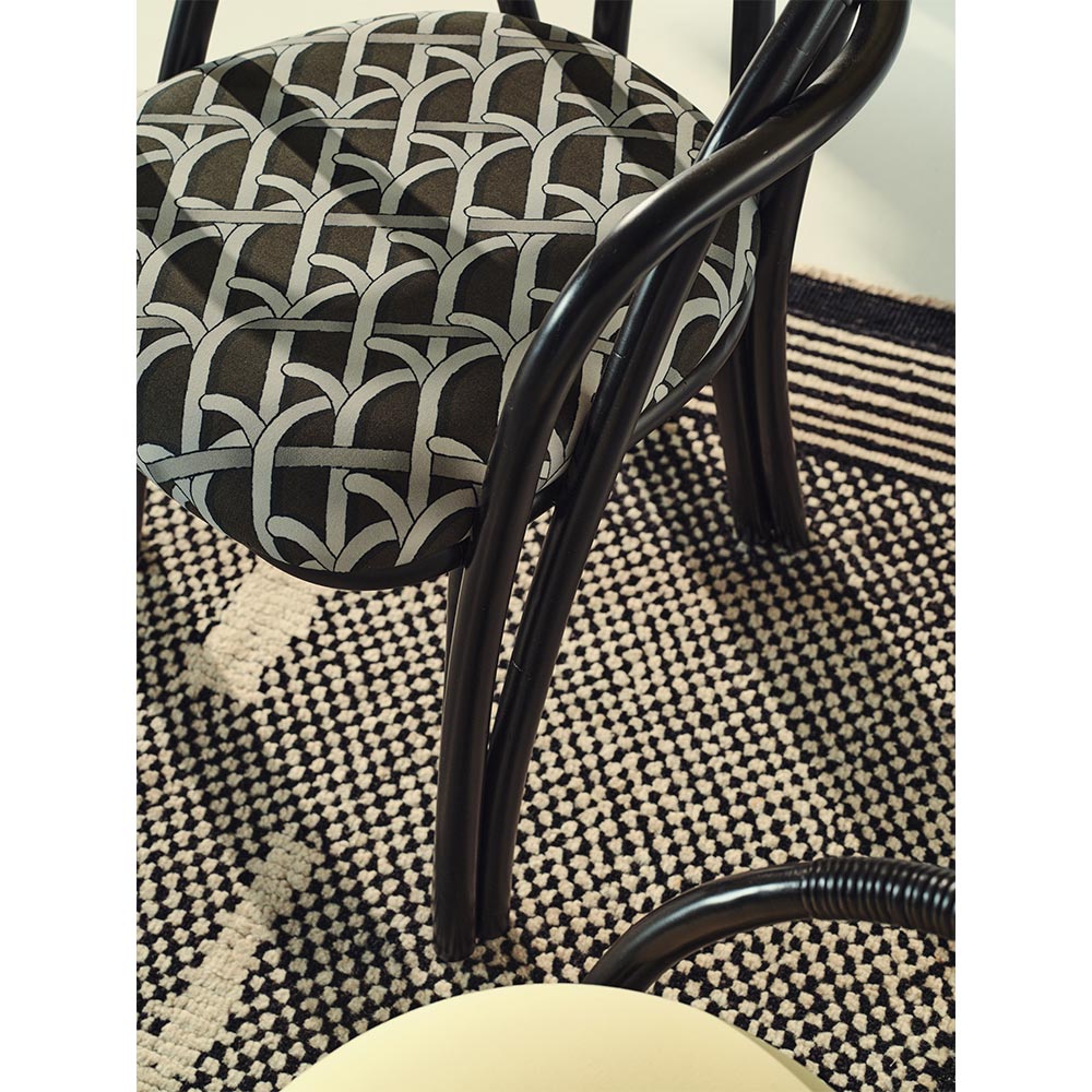 Bistra Lounge Chair - Ebony Painted Rattan