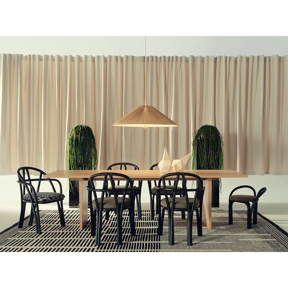 Bistra Stool - Ebony Painted Rattan