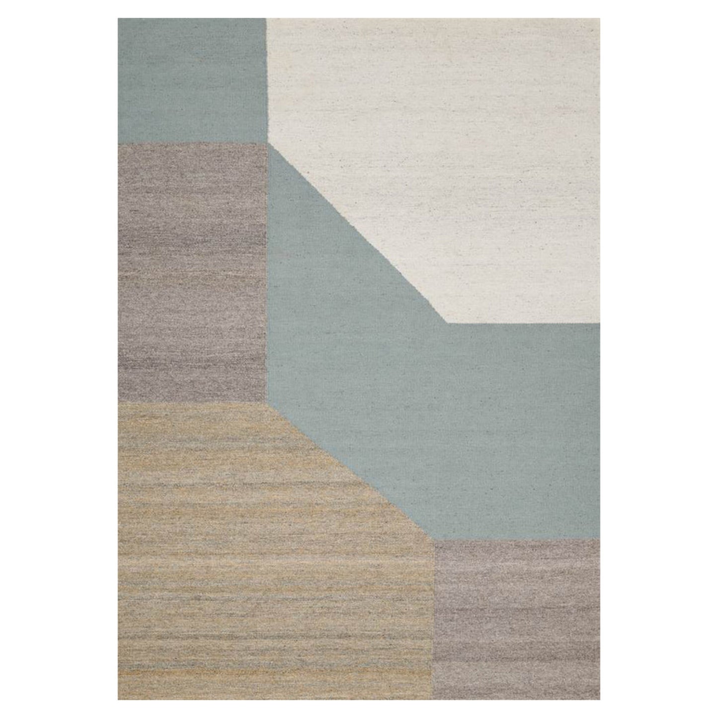 Blocchi Rectangular Rug - Aqua