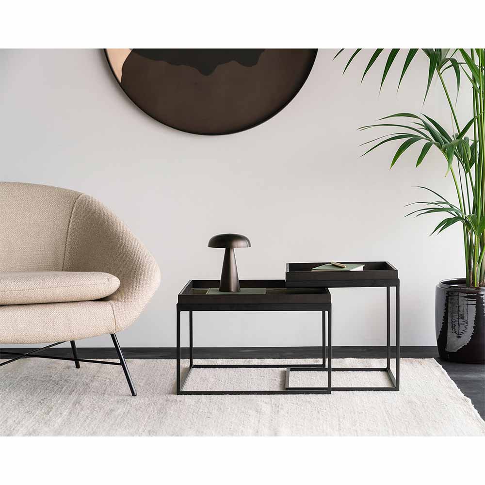 Blue Wabi Sabi Glass Tray - Square, Small