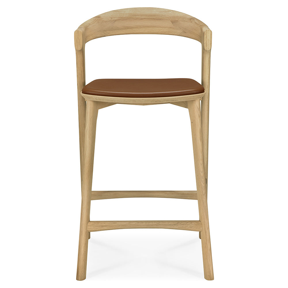 Bok Counter Stool - Cognac Leather, Oak