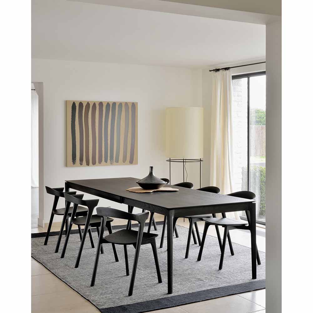 Bok Extendable Dining Table - Black Oak