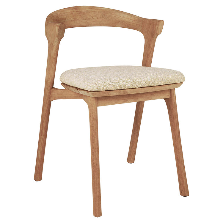 Bok Outdoor Dining Chair - Teak, Natural Cushion