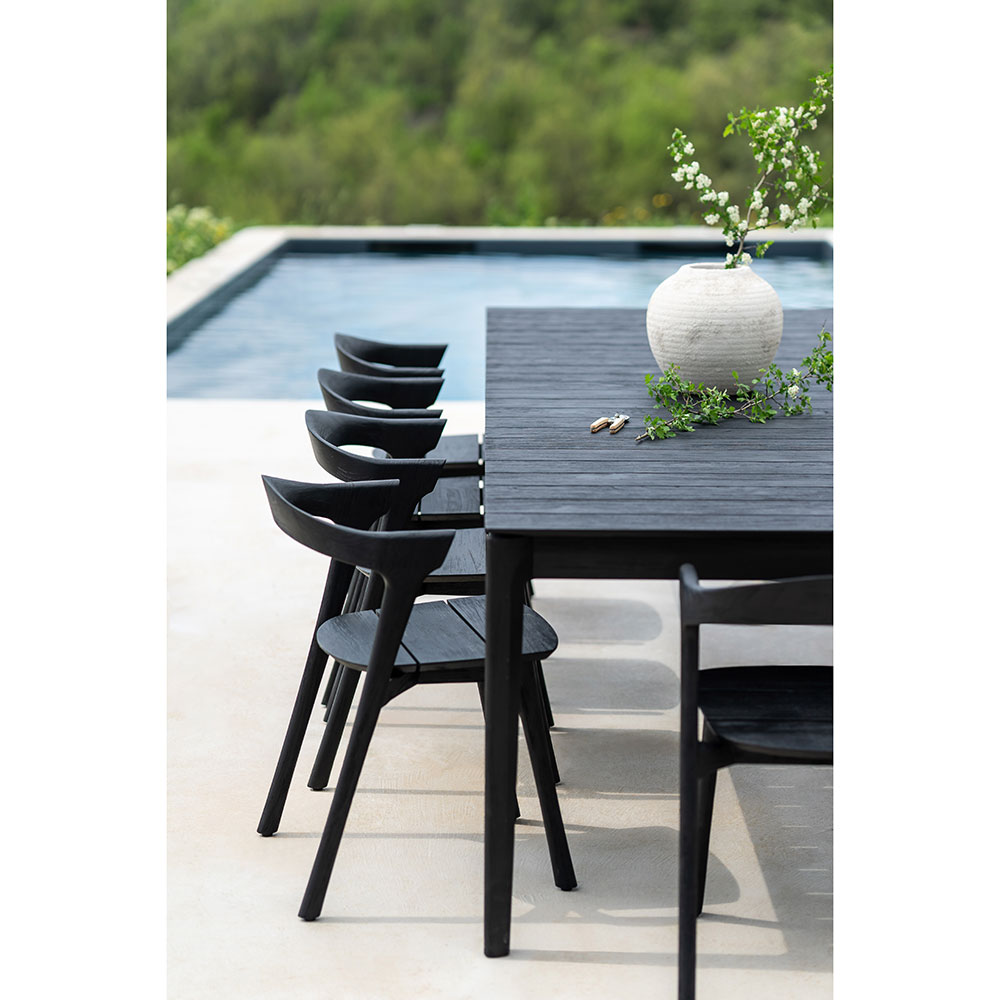 Bok Outdoor Dining Table - Black Teak