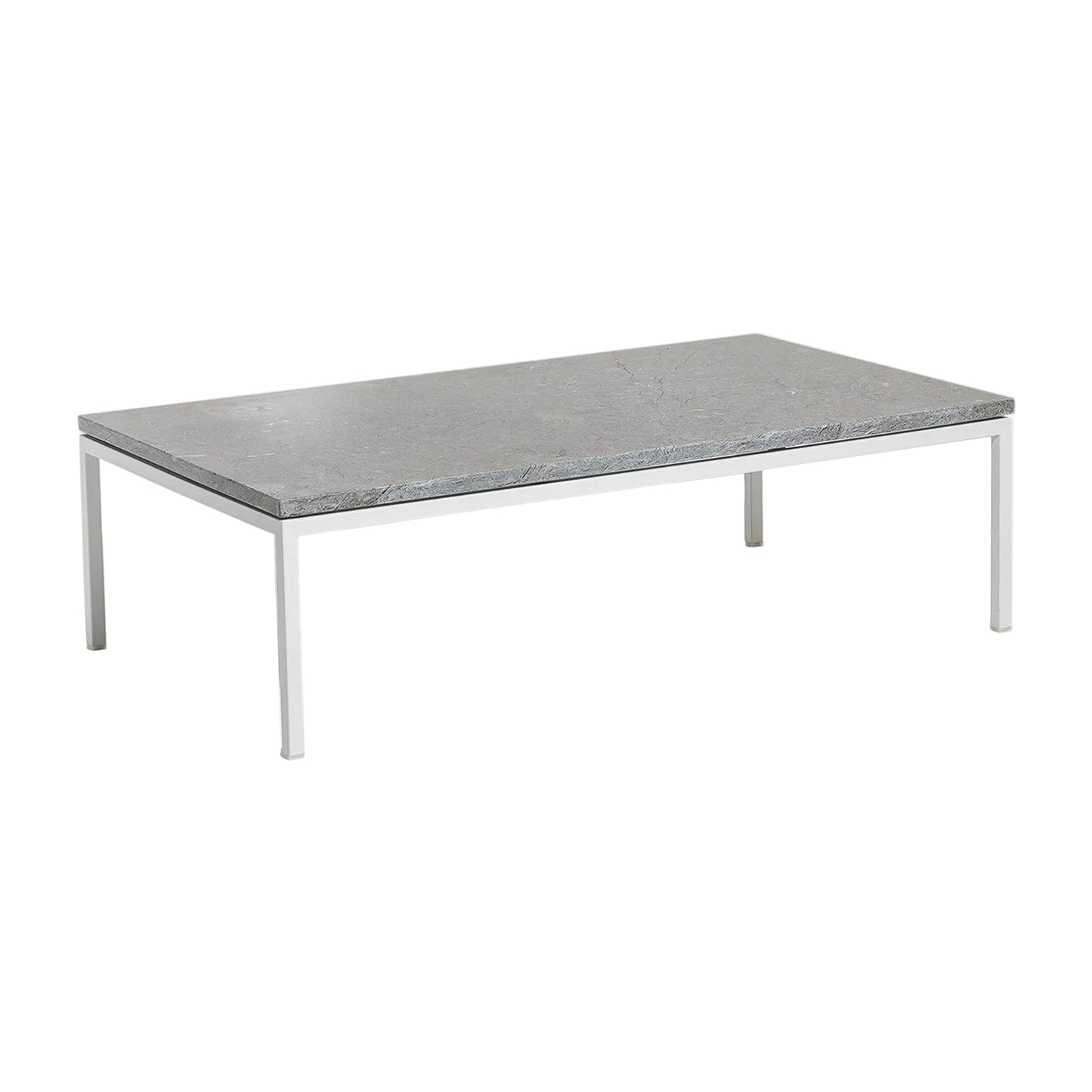 Bonan Rectangular Lounge Table - Limestone, Light Gray Frame