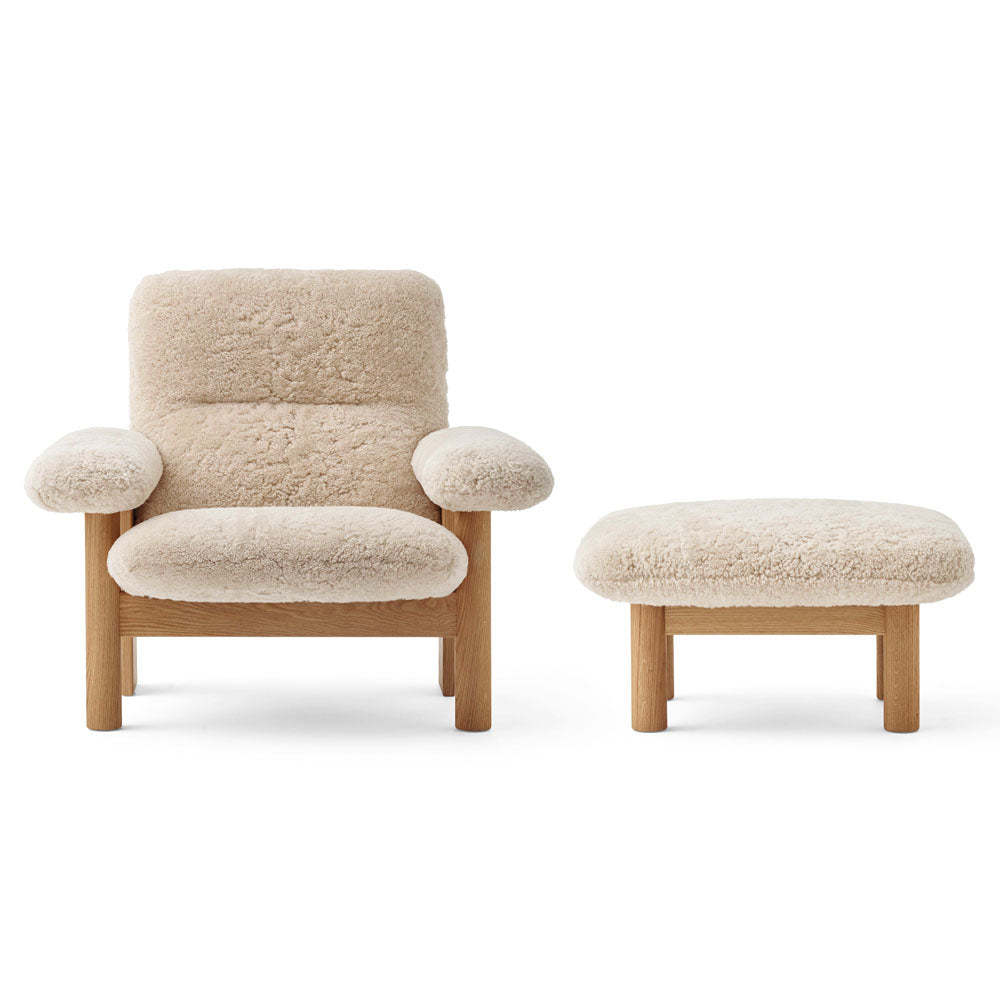 Brasilia Lounge Chair - Natural Oak, Sheepskin Nature