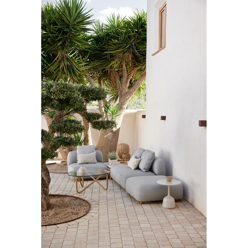 Capture Outdoor 2 Seater Sofa Module, Light Gray