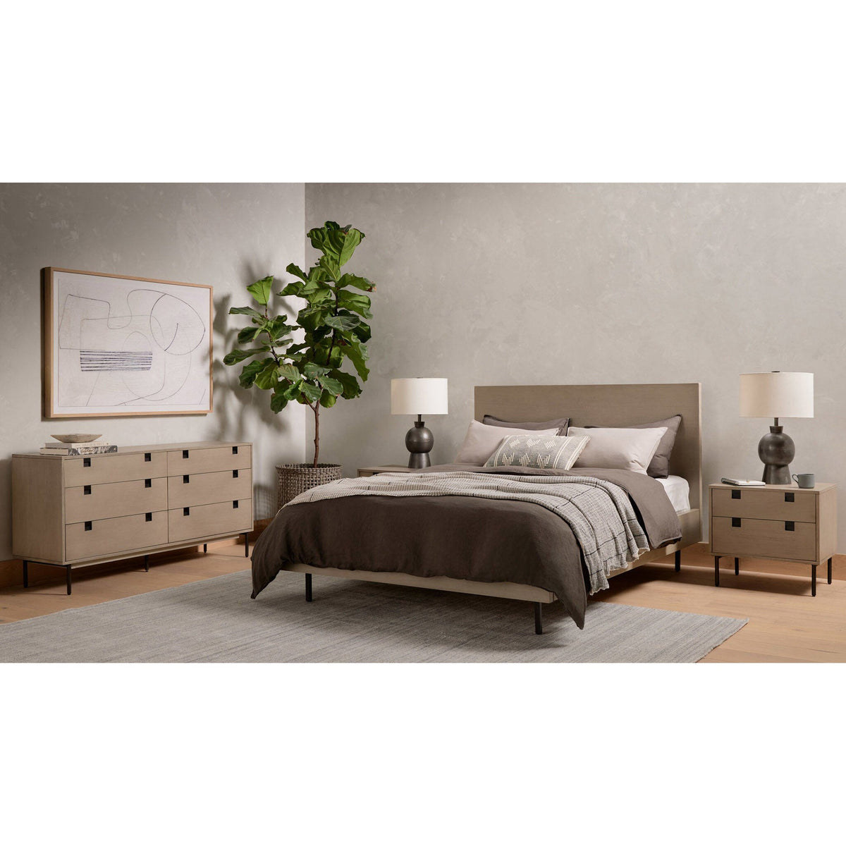 Carly 6 Drawer Dresser - Gray Wash Veneer