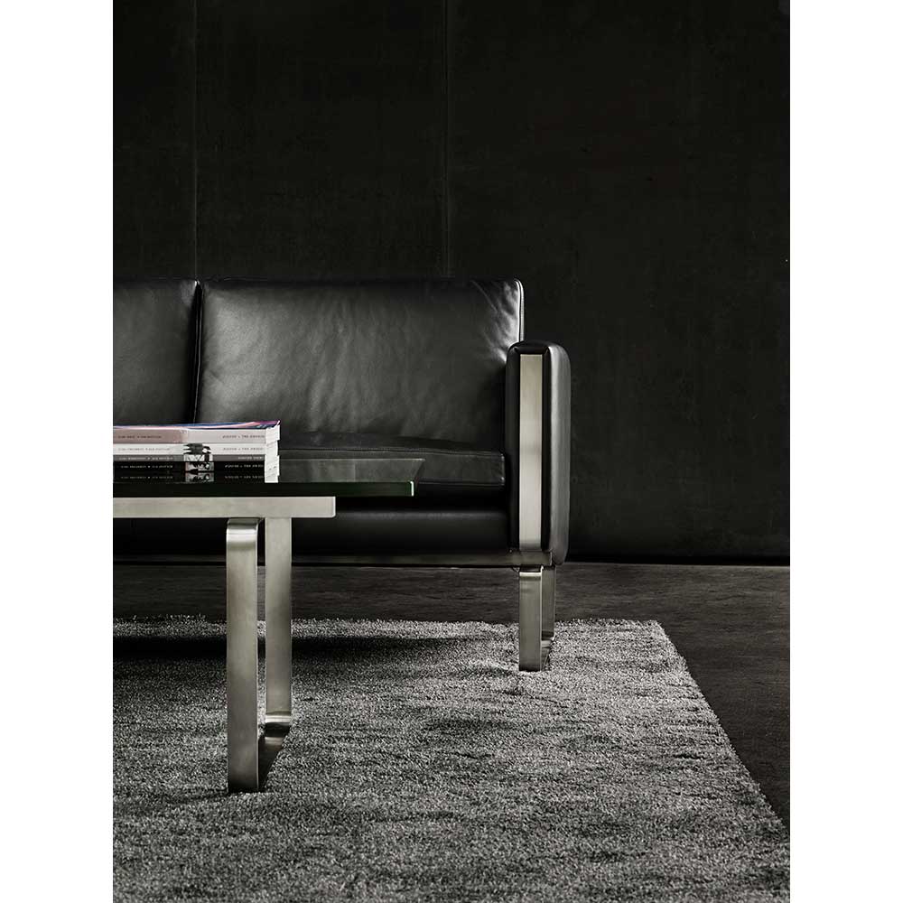 CH108 Rectangular Coffee Table - Glass, Stainless Steel