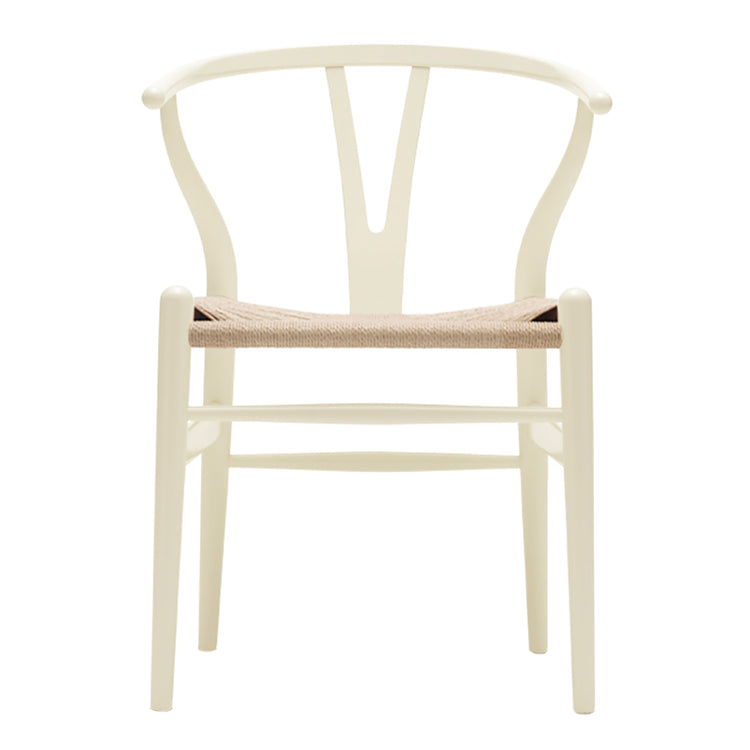 CH24 Wishbone Dining Chair - Ivory White