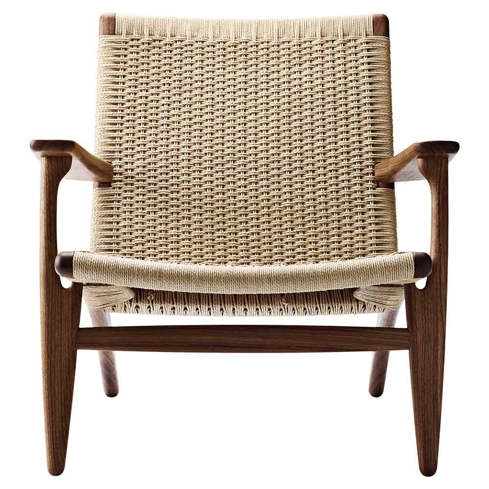 CH25 Easy Lounge Chair - Natural Paper Cord, Walnut Oil – Rouse Home