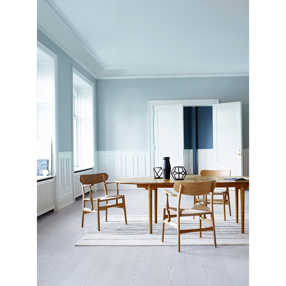 CH26 Dining Chair - Natural Paper Cord, Oak Frame, Walnut Backrest