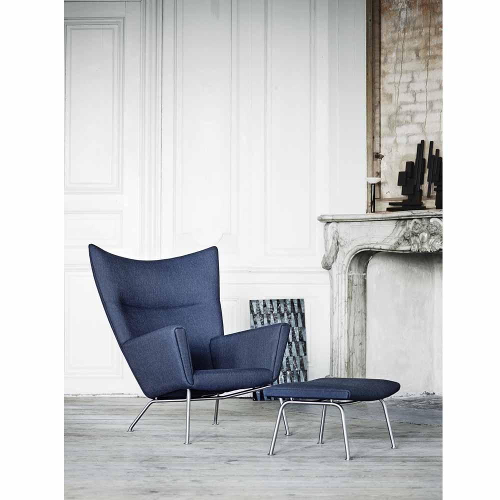 CH446 Footstool - Leather Thor 301