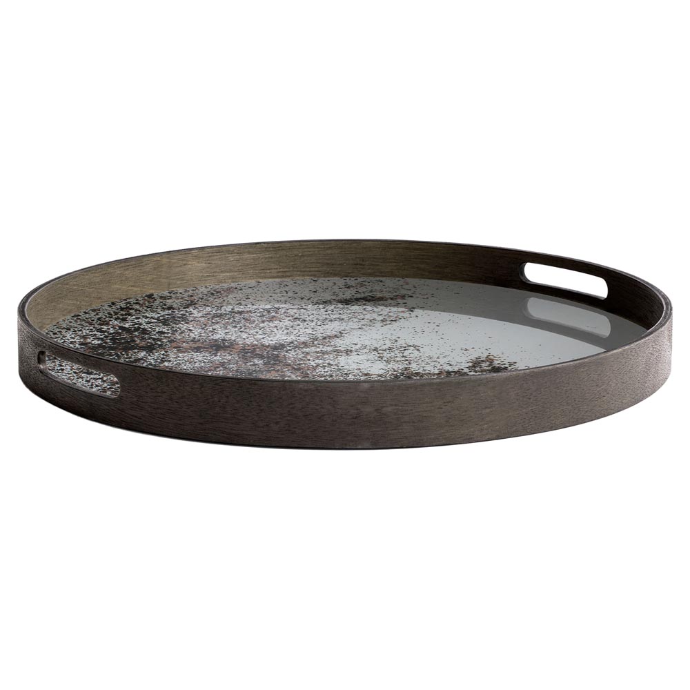 Clear Mirror Tray - Round, Small