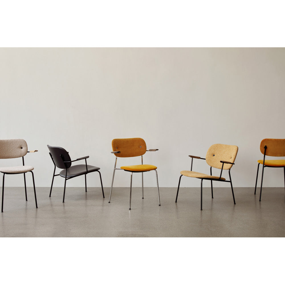Co Fully Upholstered Lounge Chair - Dark Stained Oak