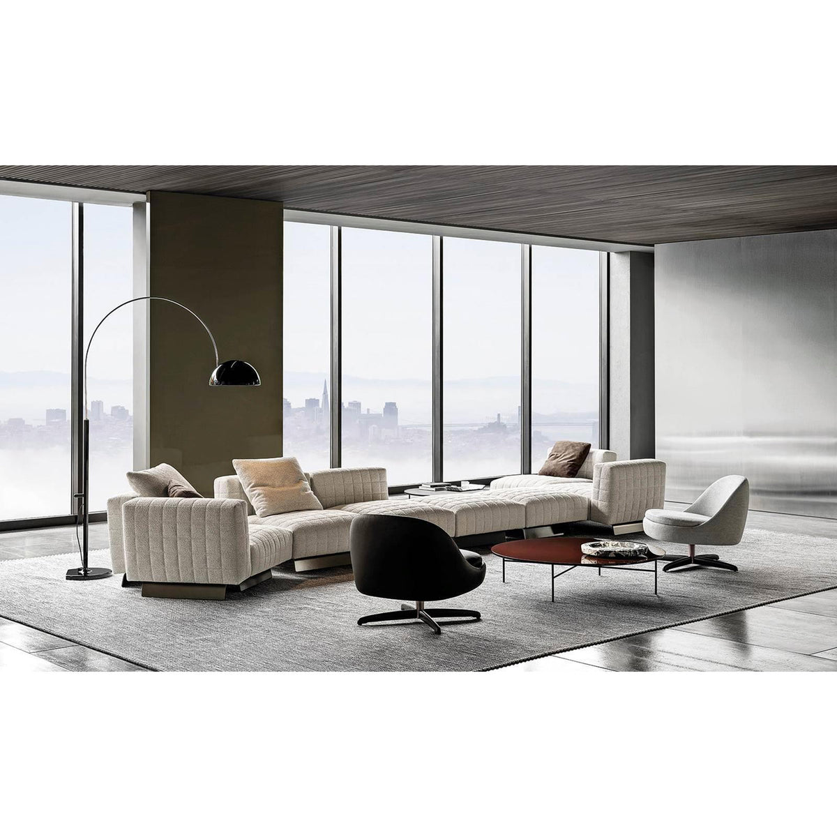Coupe Arched Floor Lamp - Black