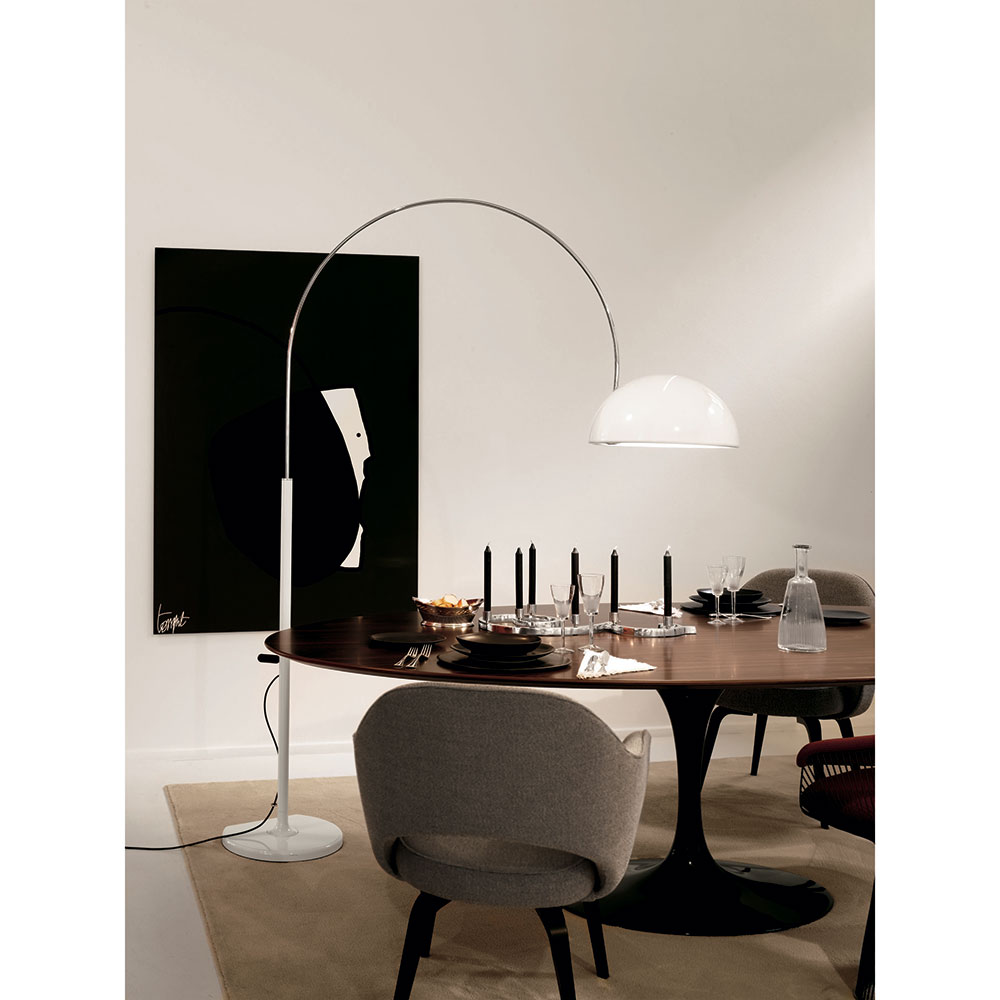 Coupe Arched Floor Lamp - White