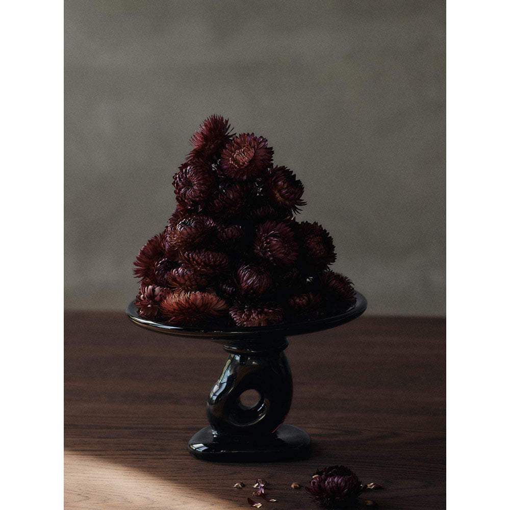 Damo Glass Centerpiece - Dark Grape, Small