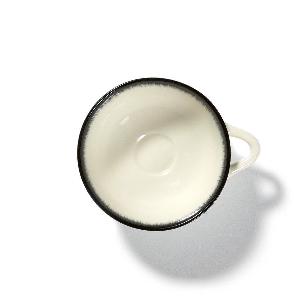 De Set of 4 Espresso Cups Variation A - Off White & Black