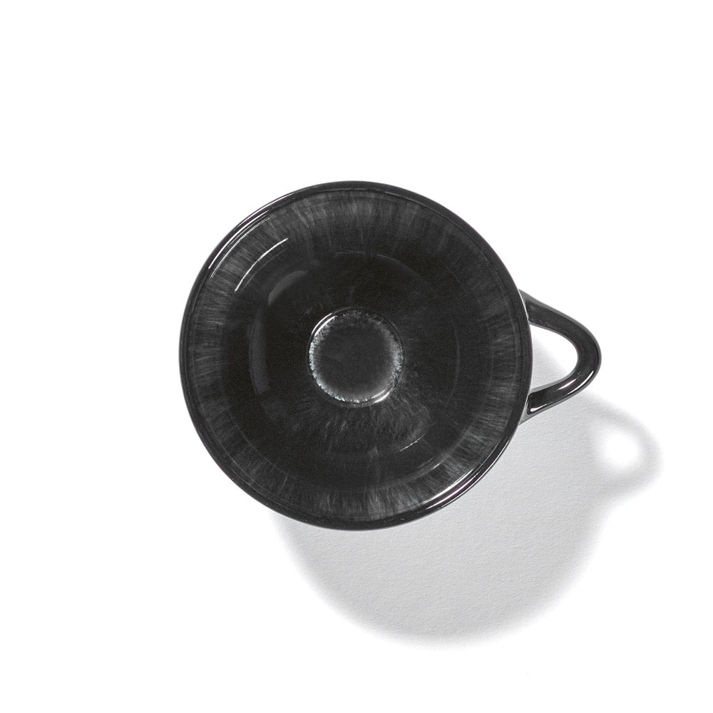 De Set of 4 Espresso Cups Variation C - Off White & Black