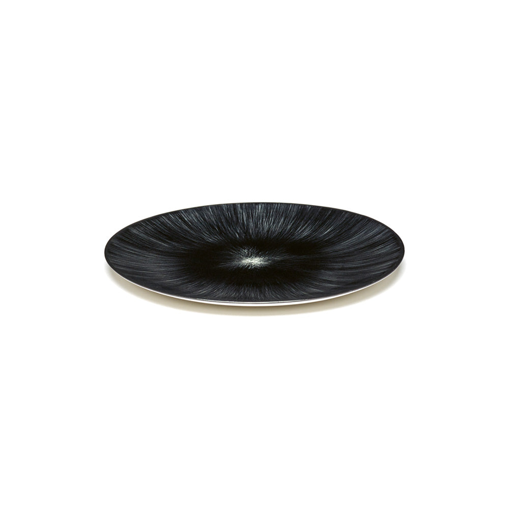 De Set of 4 Plates Variation 6 - Off White & Black, 6.89"W