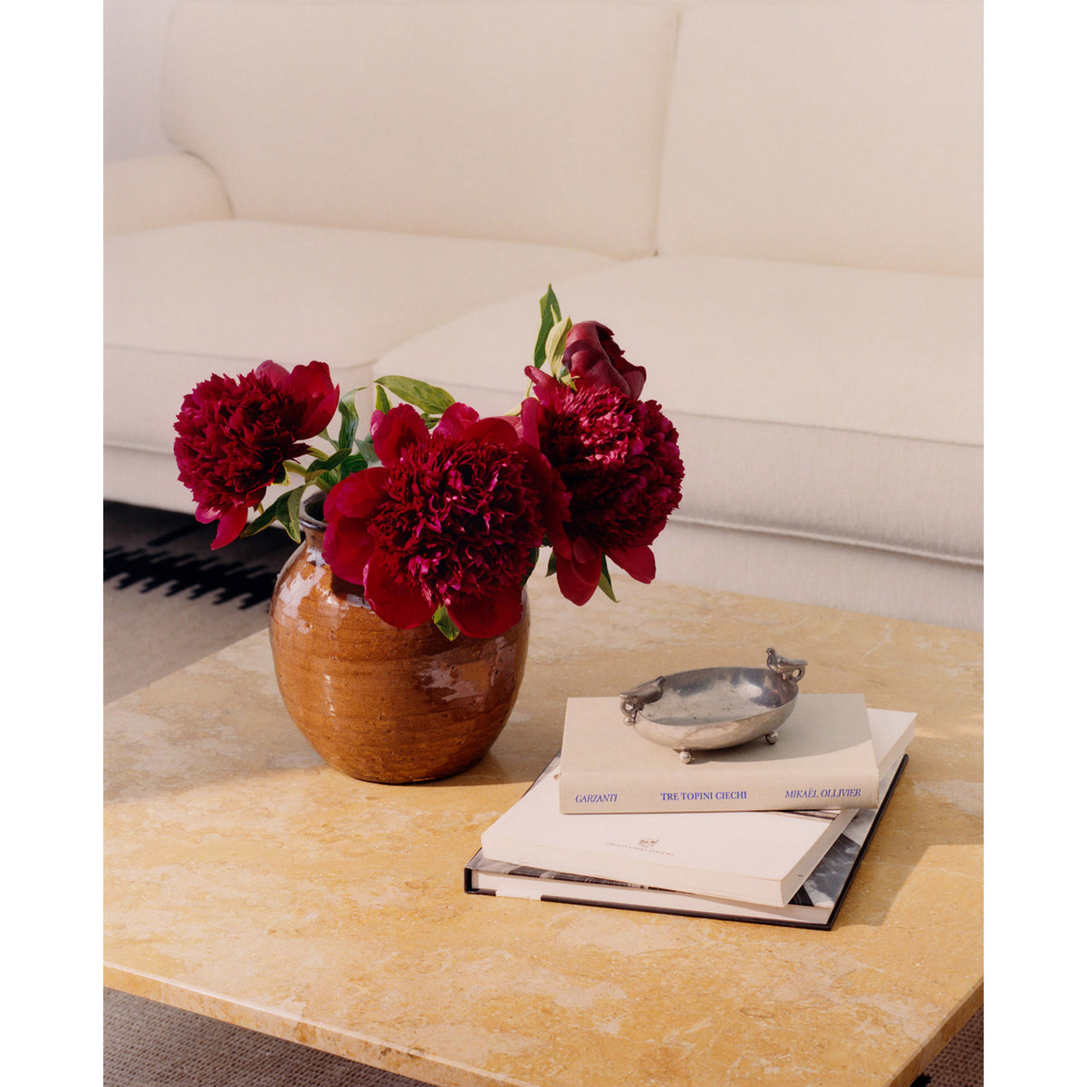 Doric Rectangular Coffee Table - Honey Amber